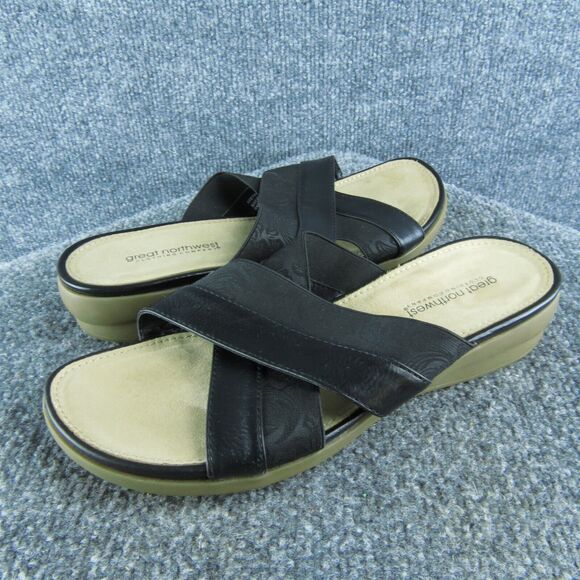 Great‎ Northwest Women's Aretha Slide Black Synthetic Size 8M Gently Used 2025 - Picture 1 of 6